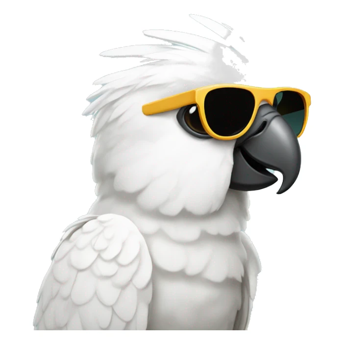 Cockatoo with sunglasses sticker