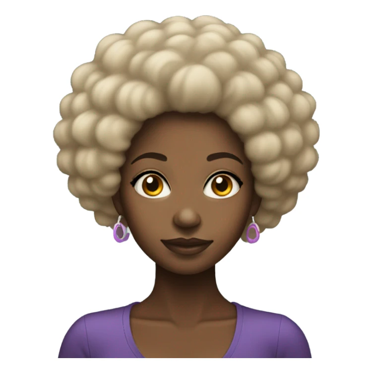 Black girl with afro   sticker