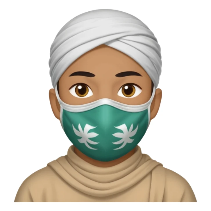 masked muslim sticker