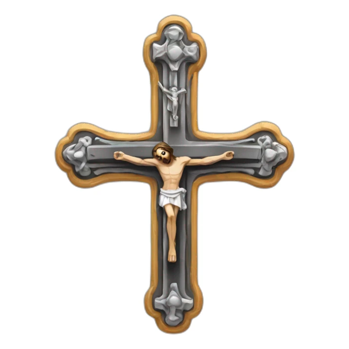 Crucifixo de prata vazio sticker