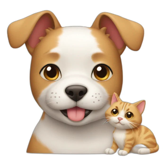 cat-with-dog sticker