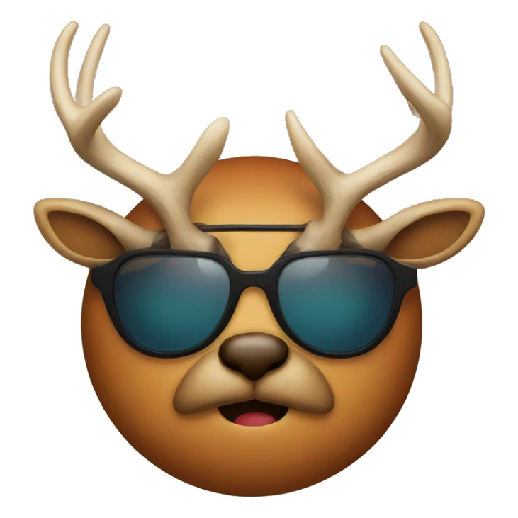 Antlers with Sunglasses sticker
