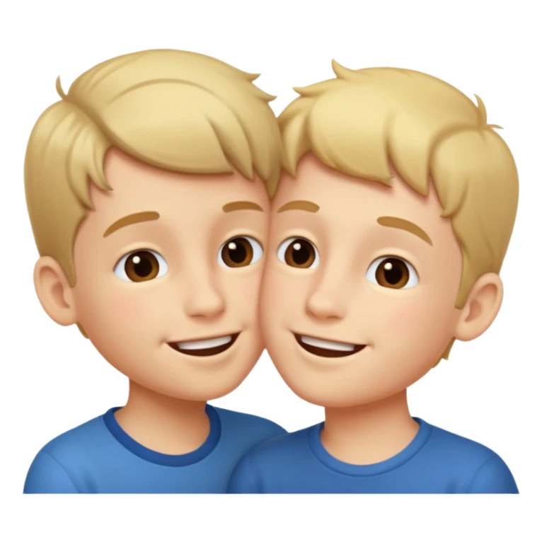 Two boys kissing sticker