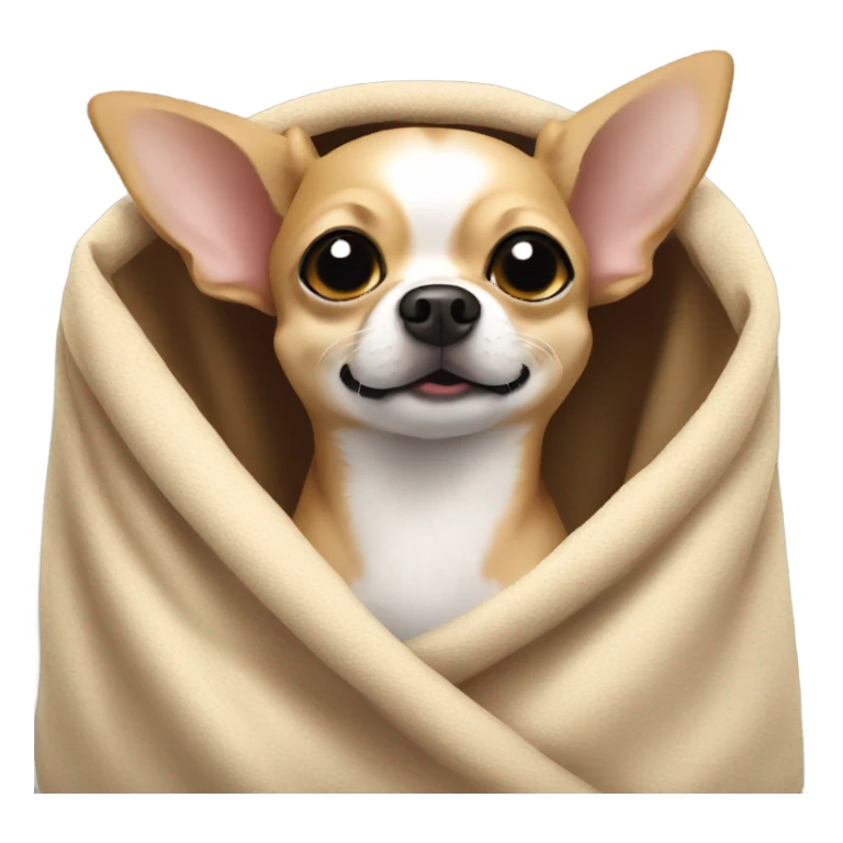chihuahua in the blanket sticker