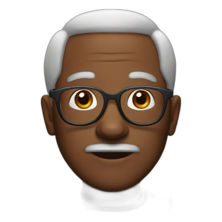 black grandpa with glasses sticker