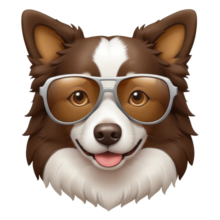 border collie wearing sunglasses sticker