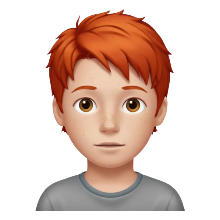 red haired kid  sticker