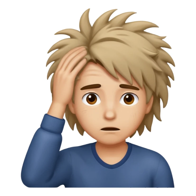 Scratching head looking crazy  sticker