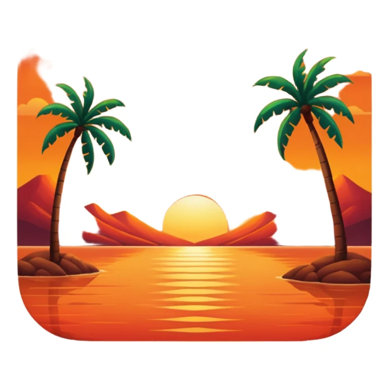 summer sunset sticker