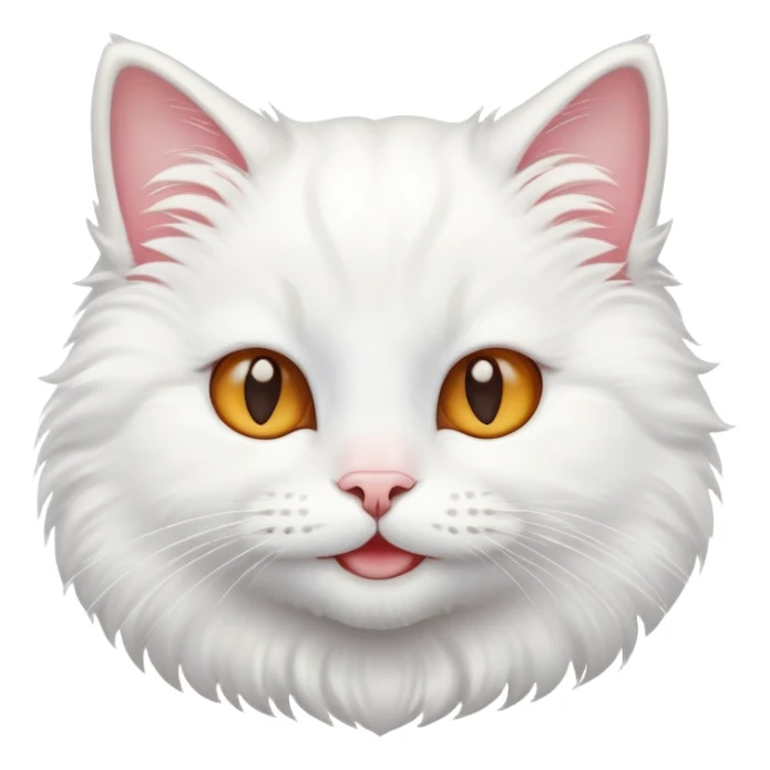 smiling white cat sticker