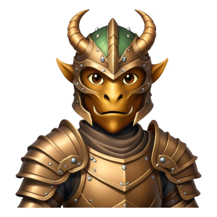 dnd character dragonborn with armor sticker