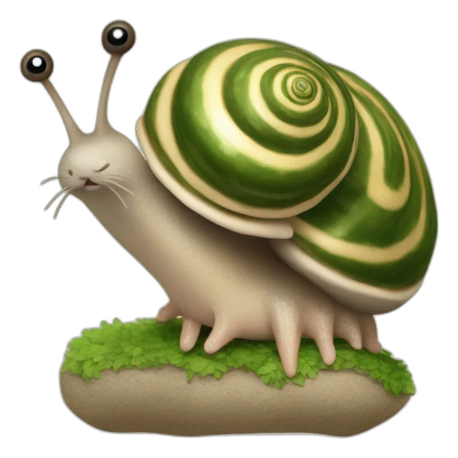 Escargot sur loutre sticker
