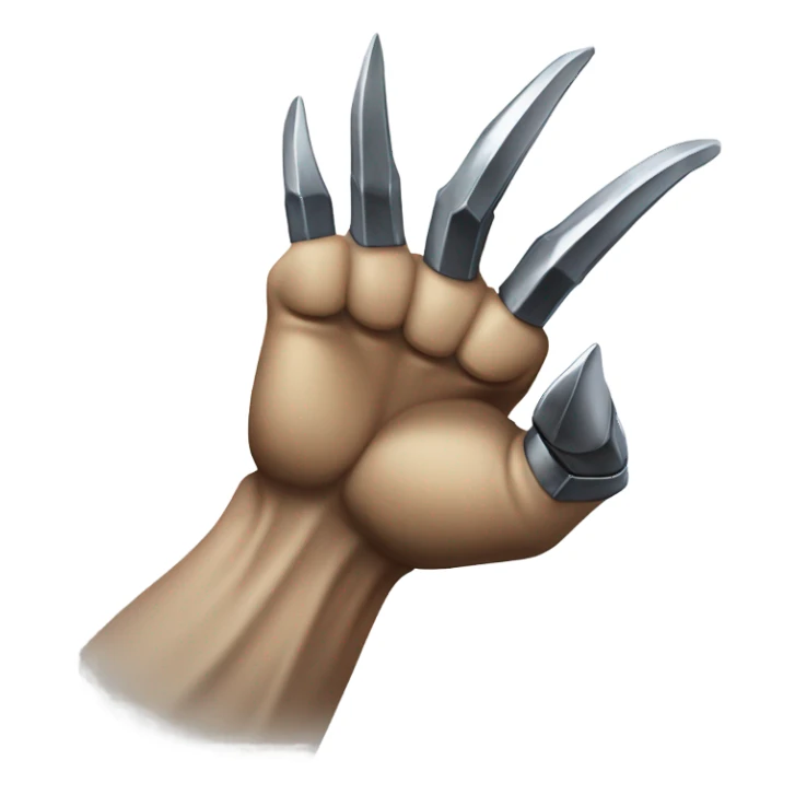 Wolverine arm with long blade claws  sticker