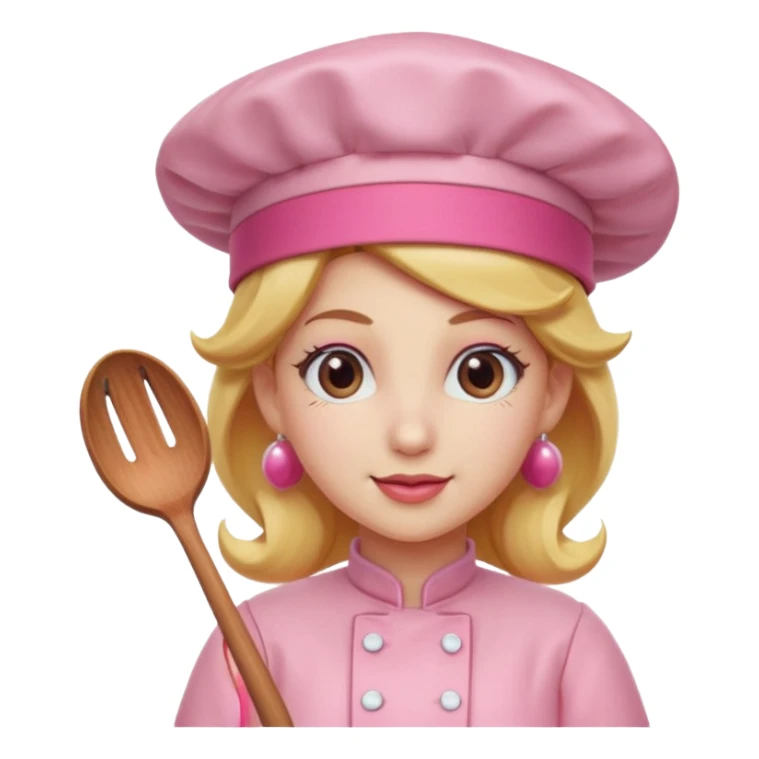 Pink chef hat princess peach sticker