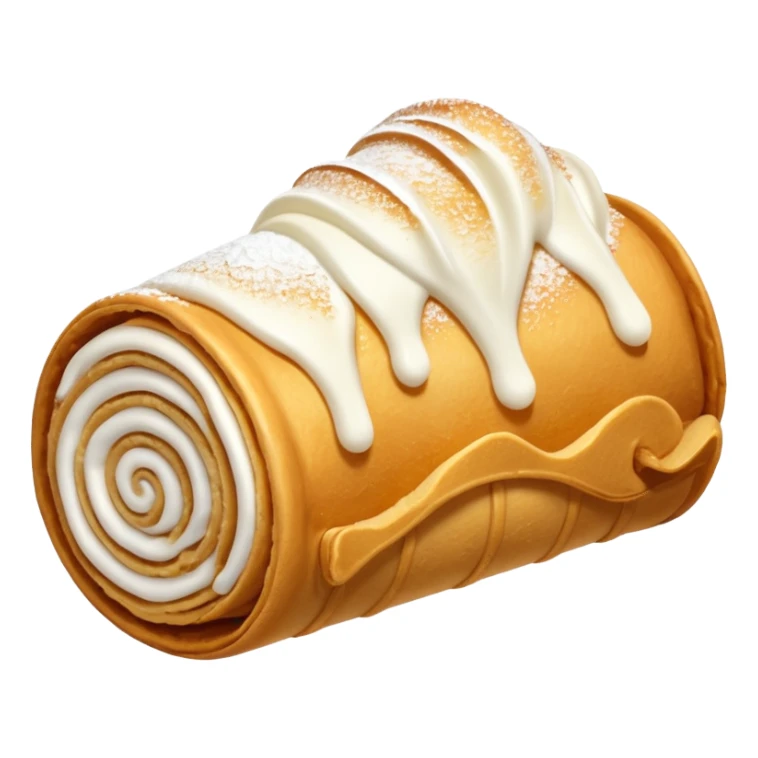 cornet roulé feuilleté à la creme sticker