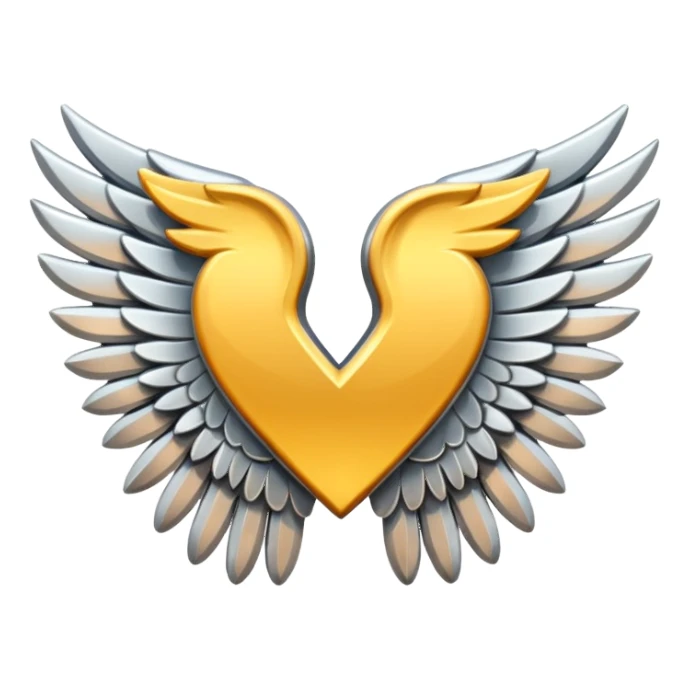 Add letter "K" between two wings sticker