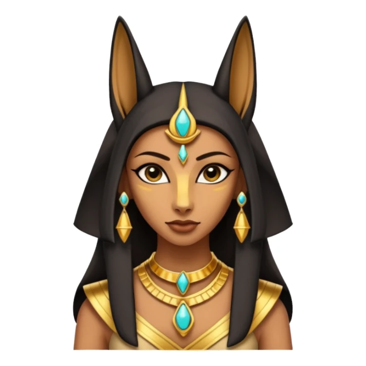 Star Wars style setting posed young feminine Anubis  sticker