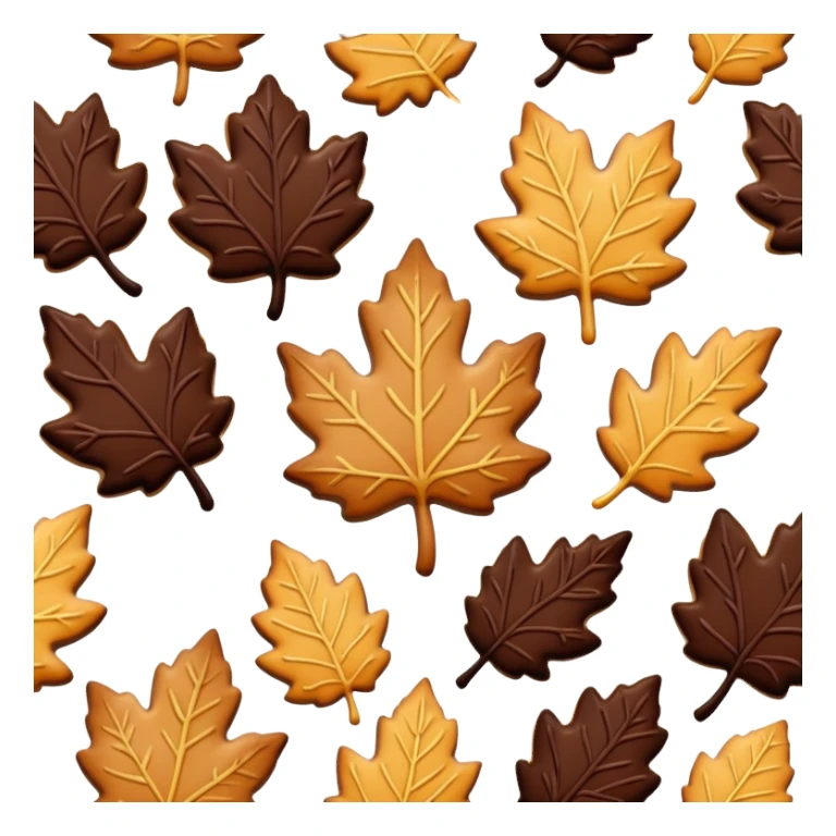 Leaf Cookie with chocolate  sticker