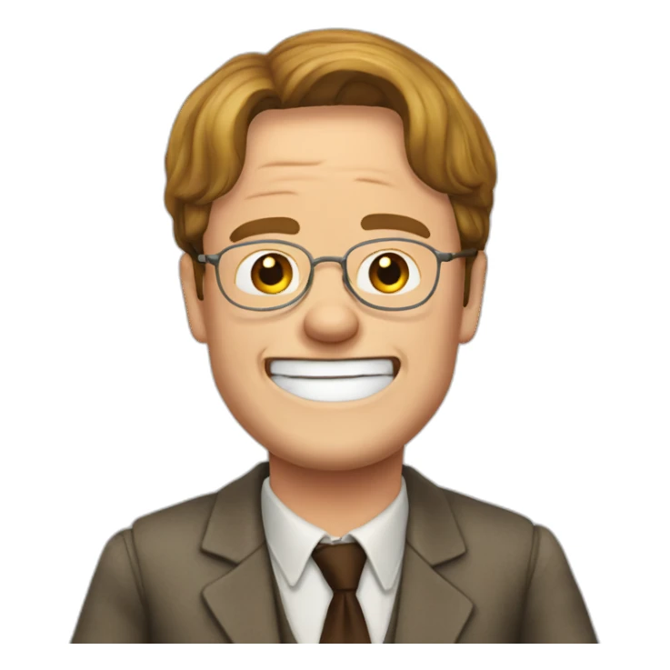 Dwight Schrute laughing sticker