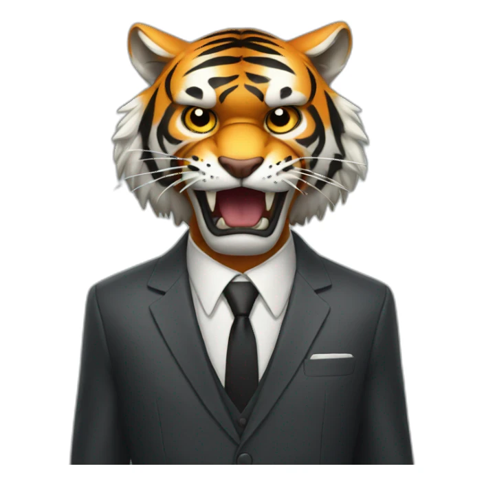 Angry Tiger with suit sticker