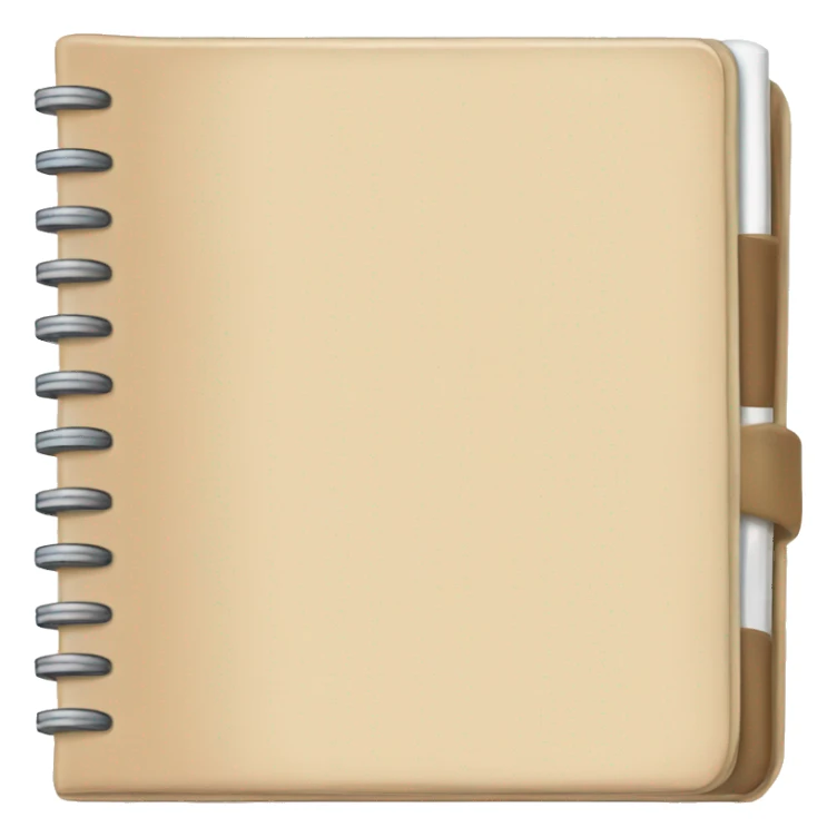 small beige notebook
 sticker