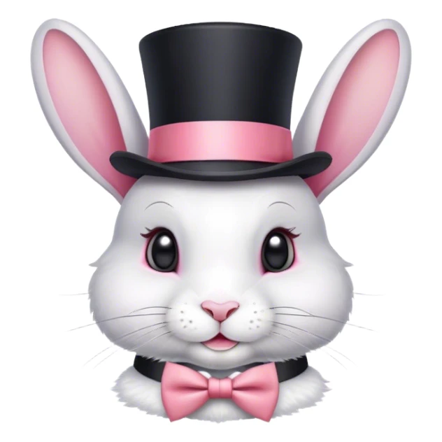 A rabbit wearing a top hat and bow tie  sticker