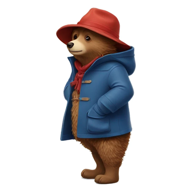 Paddington wearing winter clothes sticker