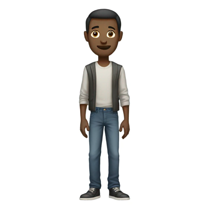 Tall skinny man with big pants sticker