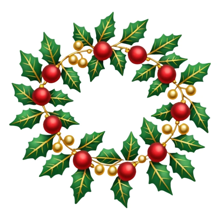 christmas garland sticker