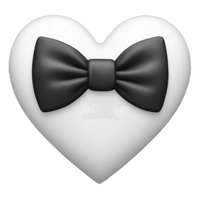 White heart with a bow tie  sticker