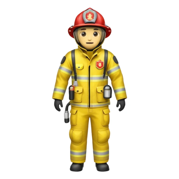 yellow Firefighter Suit no human sticker