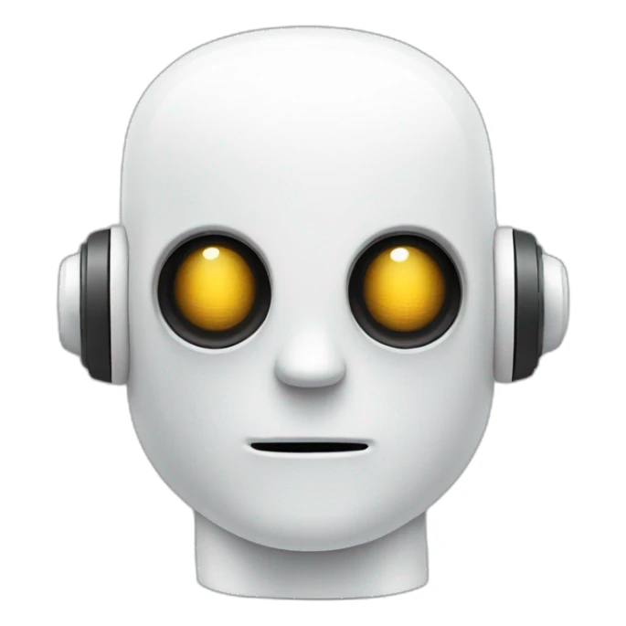 white robot sticker