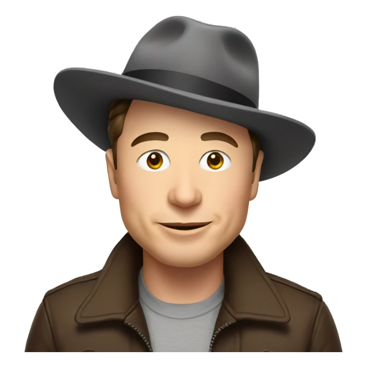 Elon musk wearing a hat  sticker