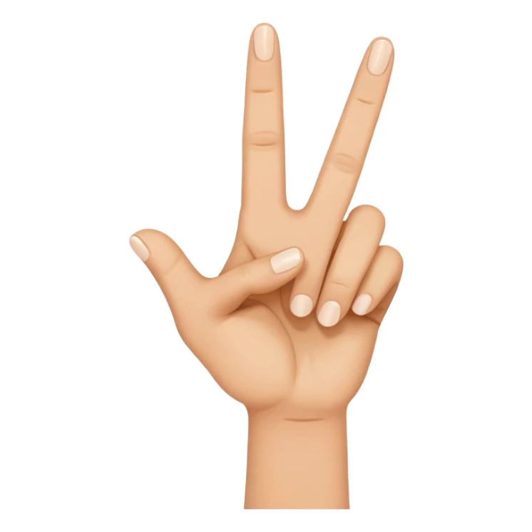 peace sign fingers sticker