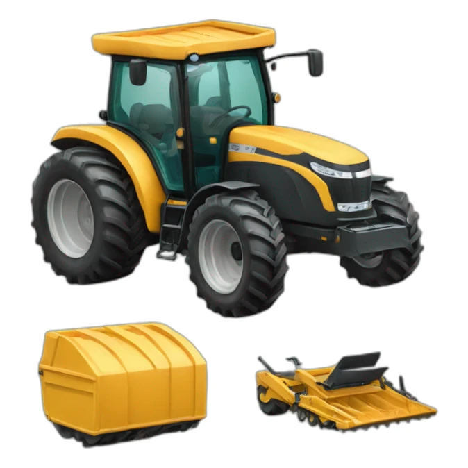 Tracteur tondeuse sticker