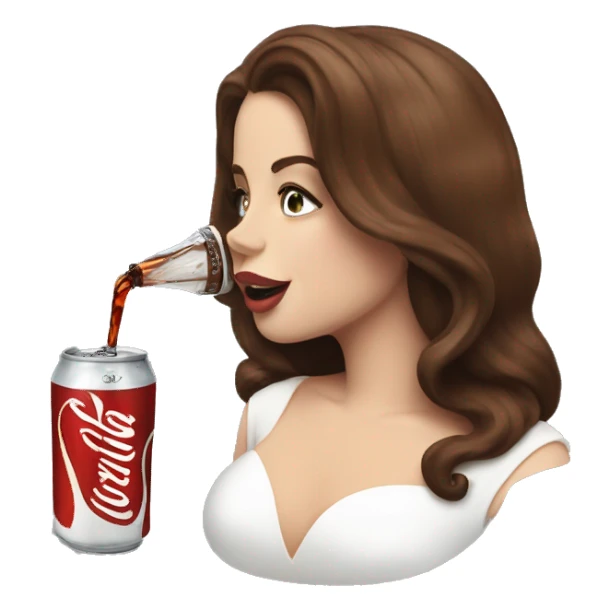 Lana Del Rey drinking cola sticker