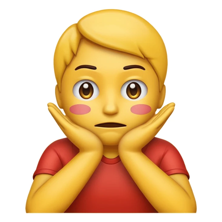 frustrated emoji with hands crossed  sticker
