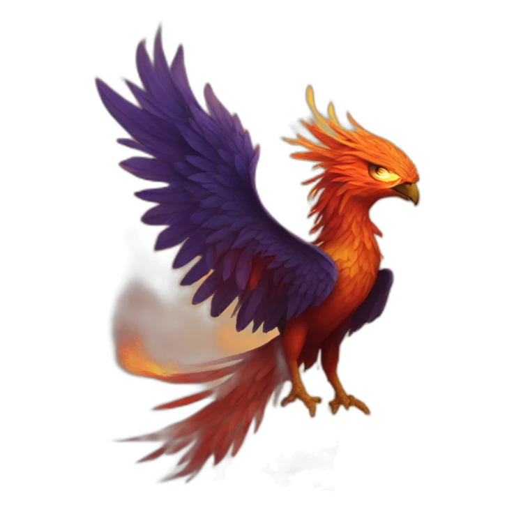 phoenix rising from ashes sticker
