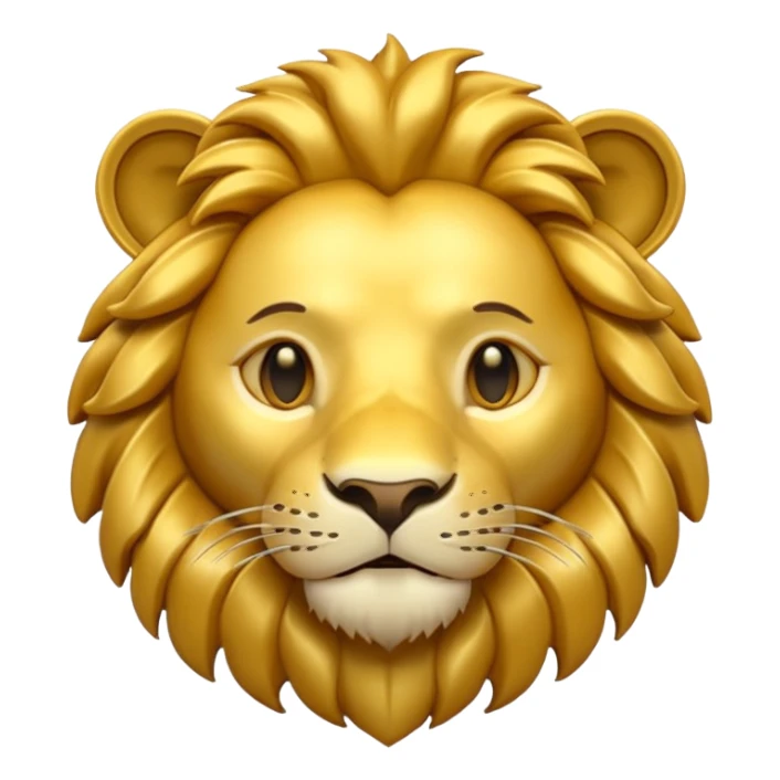 a lion emoji 3d sticker