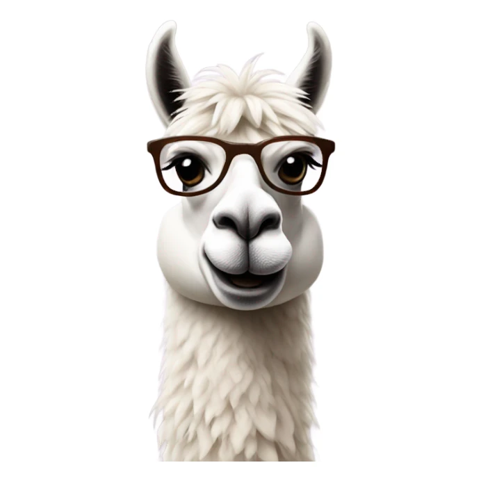 Llama with a mustache  sticker