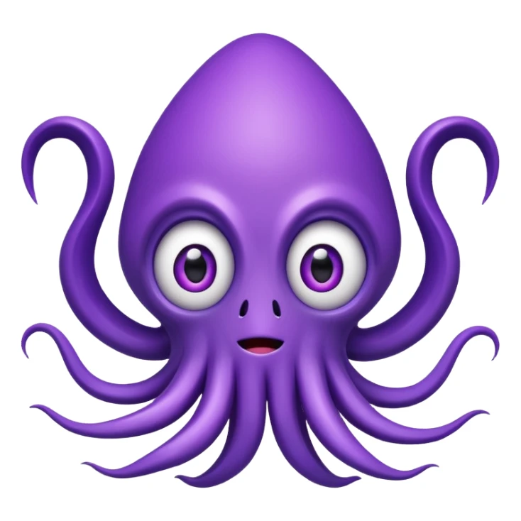 Confused squid that also has a smiley face sticker