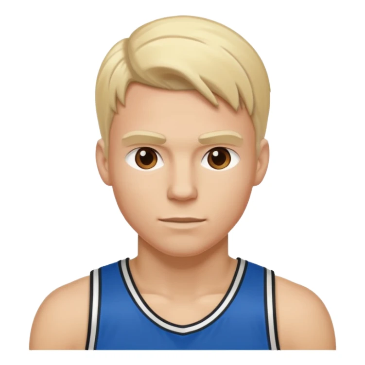 White blond basketball player sticker