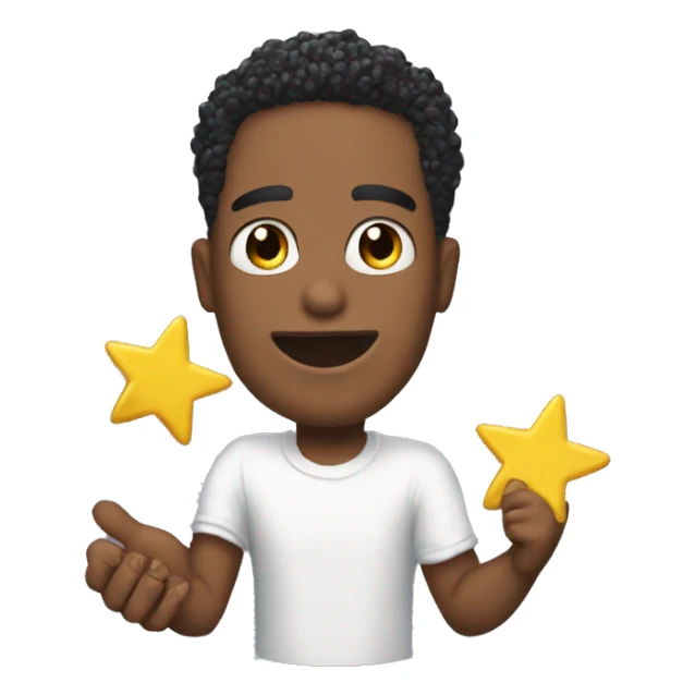 bb trickz con una estrella en la mano  sticker