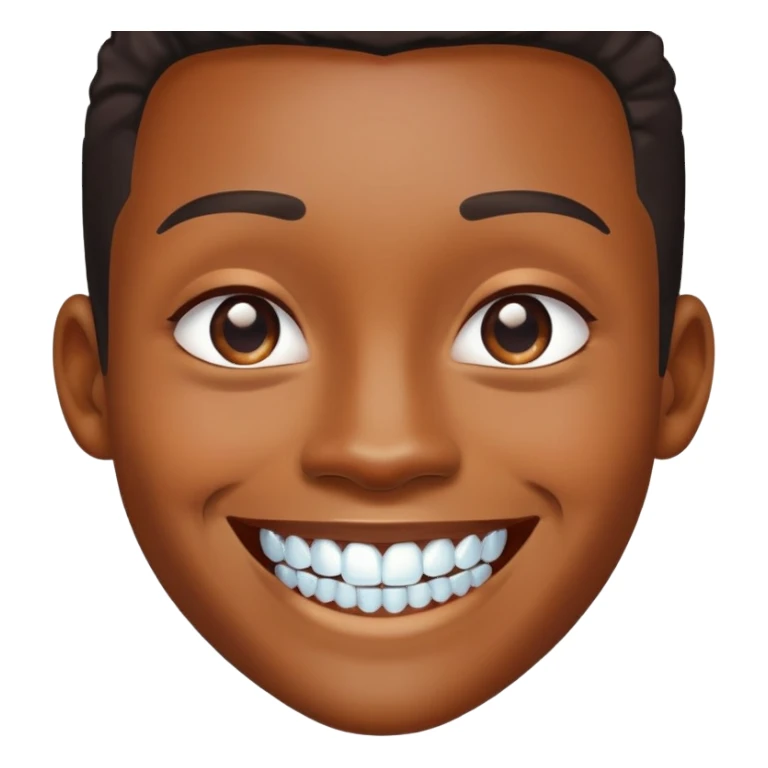 black face smiling with diamond teeth sticker