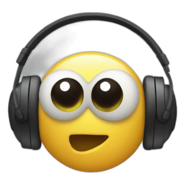 bug with headphones sticker