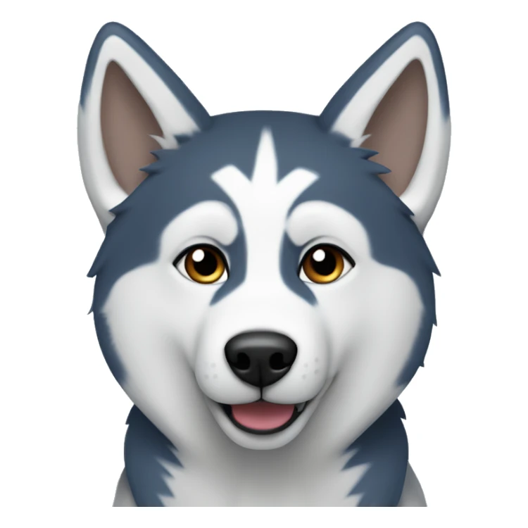 husky with blue yes sticker