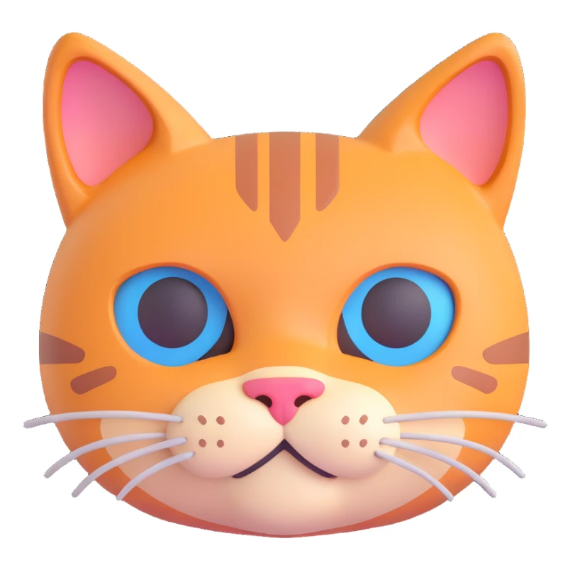 Cat head sticker