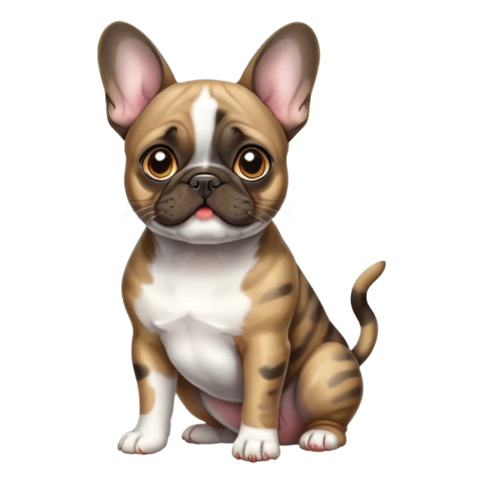 French bull cat  sticker