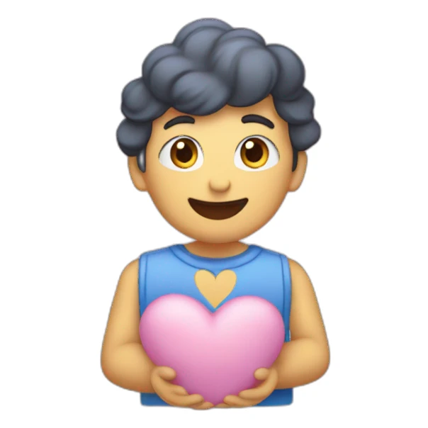 Pastel de corazón humano con estrellas sticker