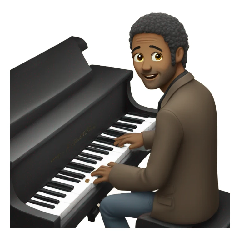 Man play piano  sticker
